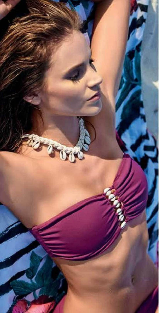 Milonga Basic Shell Bandeau Top In Wine 069 Bikinis 4 Milonga Basic Shell Bandeau Top In Wine 069 Bikinis