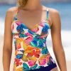 Almost Gone Penbrooke Flutter Glam Bodice Tankini Top 5500223-MLT Tankinis
