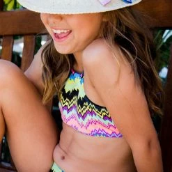 Kids PilyQ Girl's Clara High Neck Bikini Set
