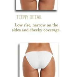 PilyQ Suede Laser Basic Teeny Cut Bikini Bottom