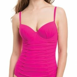 One Piece Swimsuits Profile By Gottex Origami Underwire One Piece In Pink E844-2056-651