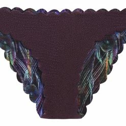 PilyQ Plume Reversible Wave Full Cut Bikini Bottom