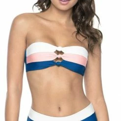 PilyQ Island Blue Knot Bandeau Bikini Top