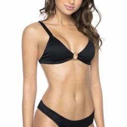 PilyQ Black Pearl Basic Full Bikini Bottom Bikinis