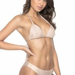 PilyQ Seashell Basic Ruched Teeny Bottom Bikinis