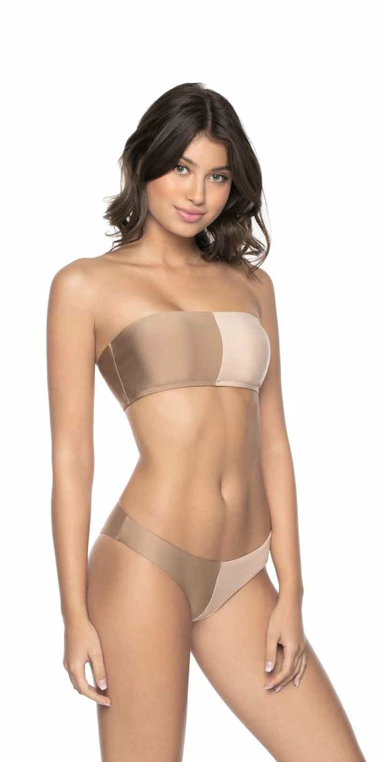 PilyQ Sandstone Two Tone Bandeau Top 3 PilyQ Sandstone Two Tone Bandeau Top
