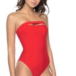 PilyQ Red Coral Sabrina One Piece