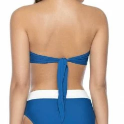 PilyQ Island Blue Knot Bandeau Bikini Top