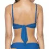 PilyQ Island Blue Basic Ruched Teeny Bikini Bottom Bikinis