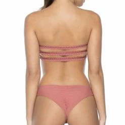 PilyQ Lotus Basic Ruched Teeny Bikini Bottom