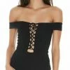 L*Space L Space Anja One Piece In Black RHAJMC18-BLK One Piece Swimsuits