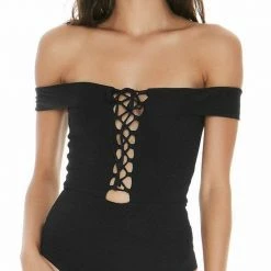 L*Space L Space Anja One Piece In Black RHAJMC18-BLK One Piece Swimsuits