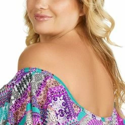 Raisins Curve Tortuga Flounce Top Bikinis