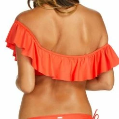 Raisins Sayulita Mermaid Flounce Top In Red Y710026-RED