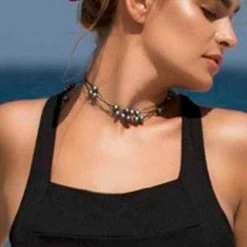 Raisins Ribbed Summer Halter Top In Black Y710282-BLK