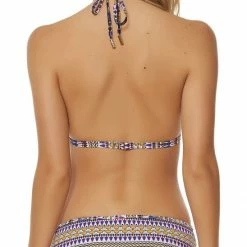 Red Carter Tribal Daze Strappy High Neck Halter Top RCTD117216-PLM/MLT