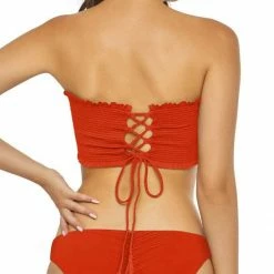 PilyQ Lust Basic Ruched Full Cut Bikini Bottom