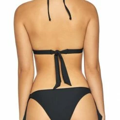 PilyQ Sky Blue Venice Stripe Tie Side Teeny Cut Bikini Bottom