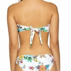 PilyQ Floral Basic Ruched Full Coverage Bikini Bottom