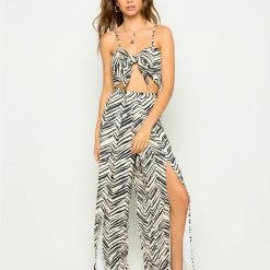 Beach Bunny Swimwear Ramsey Pant - Black/Cream