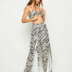 Beach Bunny Swimwear Ramsey Pant - Black/Cream