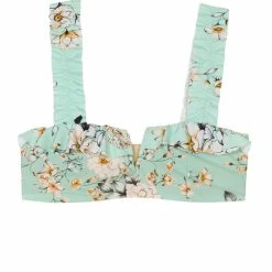 Bikinis PQ Swim Posies Ruffle V Neck Bikini Top