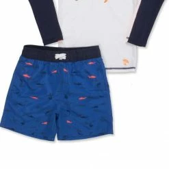 Kids Shade Critters Boys Shark Rash-Guard Set