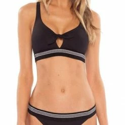 Becca Synergy Bralette Bikini Top In Black Bikinis