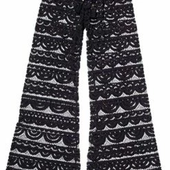 PilyQ PQ Swim Lace Diva Malibu Pant In Black