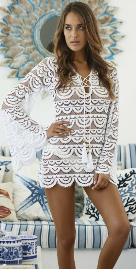 PilyQ PQ Swim Water Lily Noah Tunic In White Resort Wear 8 PilyQ PQ Swim Water Lily Noah Tunic In White Resort Wear
