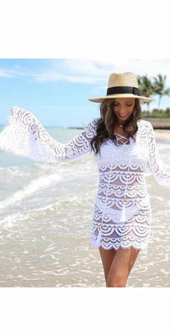 PilyQ PQ Swim Water Lily Noah Tunic In White Resort Wear 9 PilyQ PQ Swim Water Lily Noah Tunic In White Resort Wear