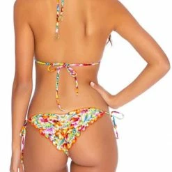 Luli Fama Wildflower Ruffle Triangle Bikini Top