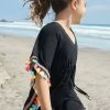 PQ Swim Girls Midnight Tassel Poncho Kids 2 PQ Swim Girls Midnight Tassel Poncho Kids