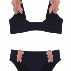 Kids PQ Swim Midnight Gold Petal Girls Bikini Set