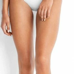 Seafolly Quilted White Hipster Bottom 40463-065-WHITE Bikinis