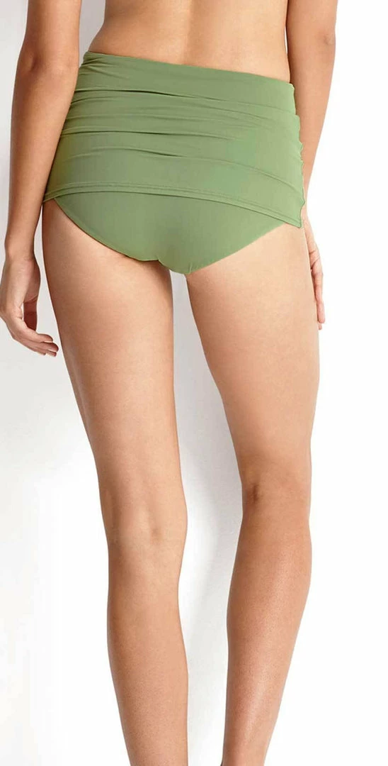 Seafolly High Waist Skirted Bottom In Moss 3 Seafolly High Waist Skirted Bottom In Moss