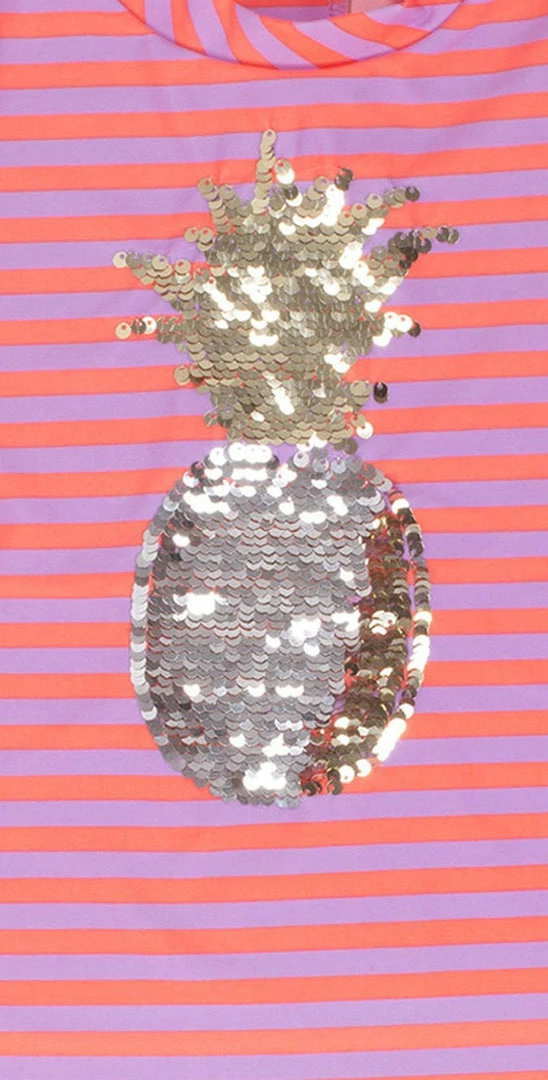 Shade Critters Girls Magic Sequin Pineapple Rash-Guard Top Kids 4 Shade Critters Girls Magic Sequin Pineapple Rash-Guard Top Kids