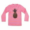 Shade Critters Girls Magic Sequin Pineapple Rash-Guard Top Kids