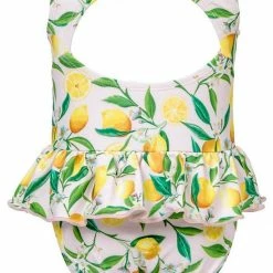 Snapperrock Little Girl's Lemon Skirted Swimsuit G13078