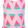 Snapperrock Little Girl's Skirted Watermelon Swimsuit G13049