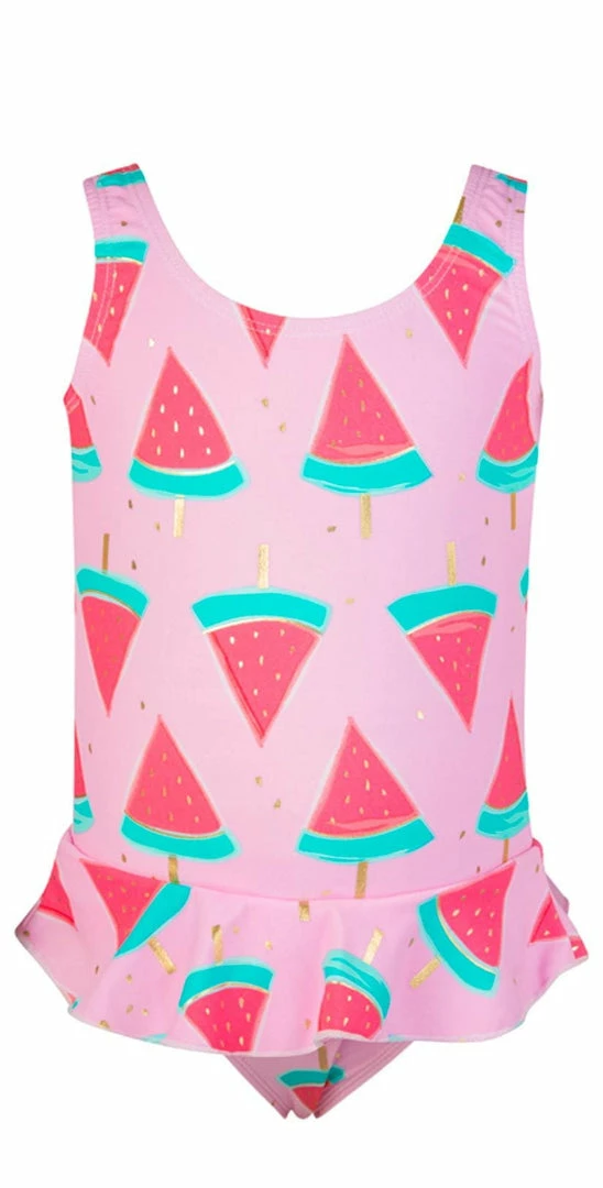 Snapperrock Little Girl's Skirted Watermelon Swimsuit G13049 3 Snapperrock Little Girl's Skirted Watermelon Swimsuit G13049