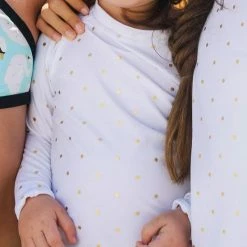 Snapperrock Girls Swan Long Sleeve Rashguard Set G50011