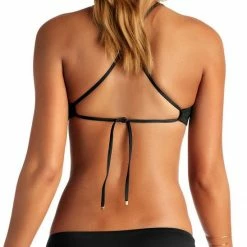 Vitamin A Cruz EcoLux Bikini Top In Black Swimsuits