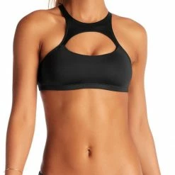 Vitamin A Cruz EcoLux Bikini Top In Black Swimsuits