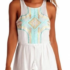 Vitamin A Racquel Romper In White 7RP LBG Swimsuits