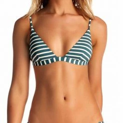 Swimsuits Vitamin A Moss Bralette Bikini Top In Grey Marin Stripe