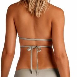 Vitamin A EcoLux Serra Wrap Bikini Top In Pebble Swimsuits