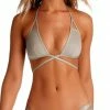 Vitamin A EcoLux Serra Wrap Bikini Top In Pebble Swimsuits