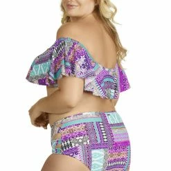 Raisins Curve Tortuga Flounce Top Bikinis