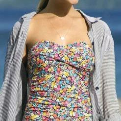 Anne Cole High Waist Bottom In Navy Bikinis